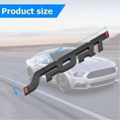 2PCS 3D Metal Car Sport Sticker, Car Side Fender Rear Trunk Emblem Badge Decals