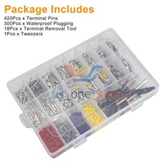 739Pcs Automotive Electrical Connector Pins Kit Terminal Removal Tool Wire Seals