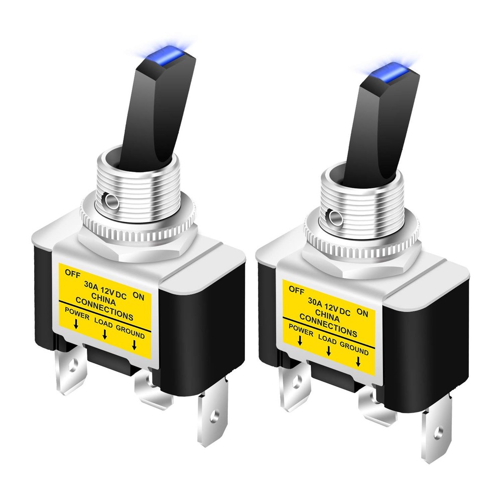 30A Heavy Duty Toggle Rocker Switch ON Off 12V DC with LED Light Car Truck Auto