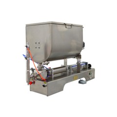 100-1000ml, Paste Filling Mixing Machine, Piston Filler Machine with Big Hopper
