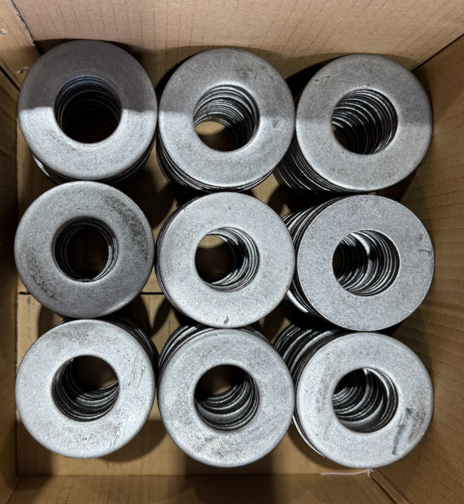 1-1/2″ (1.5″) Flat Washer, Lot of 6. 3.5″OD x 1.65″ID x 0.193″ thick