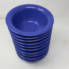 Lot Of 10 3303814 Carlisle Sierrus Melamine Rimmed Nappie Bowl 10 oz Ocean Blue