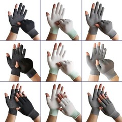 Durable Fingerless Gloves String Knit Fingers Uncovered General Purpose Gloves