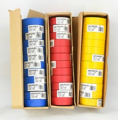 LOT 36x Keson Industries Ribbon Flagging Tape – Red, Yellow, Blue 1 3/16” x 300′