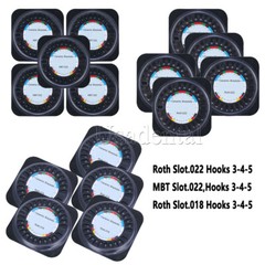 AZDENT Dental Orthodontic Ceramic Brackets MBT Roth 022/018 345 Hooks Braces