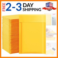 Kraft Bubble Mailers 4×8 Inch 100 Pcs,Small Self-Sealing Mail Shipping Bags,Y…