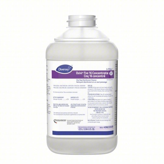 DIVERSEY 57 OXIVIR FIVE 16 DISINFECTANT 2.5L CLEANER CONCENTRATE-FREE SHIP-BIN 1