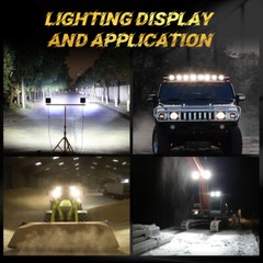 Fit John Deere Case New Holland Tractor 4inch 40W LED Work Light Headlights 12V