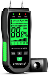 RDINSCOS Wood Moisture Meter for Hardwood and Softwood | Replaceable Pin Moistur