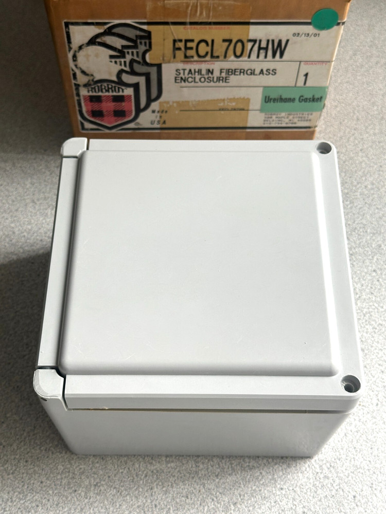 NEW Stahlin Fiberglass Enclosure, Type 4X, 7″ x 7″ x 5″ , Made in USA