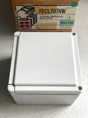 NEW Stahlin Fiberglass Enclosure, Type 4X, 7″ x 7″ x 5″ , Made in USA