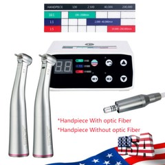 NSK Ti-MAX X95L Style Dental 1:5 LED Fiber Optic Contra Angle Handpiece Red Ring