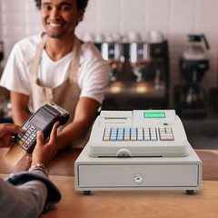 Electronic Pos Cash Register Cashier Machine With Drawer Financial Equipment