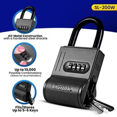 FJM Security ShurLok SL 100W Dual Combination Lock Box for Keys Durable Metal