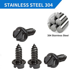 Stainless Steel License Plate Screws with Rustproof Finish -Fit for Securing Lic
