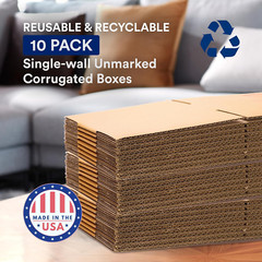 Moving Boxes Medium 18″L X 14″W X 12″H 10-Pack | Corrugated Cardboard Box for Sh