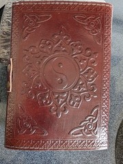 Fantasy Gifts Style 2007 Leather Illustrated Journal Diary w/ Yin Yang Clasp NIB