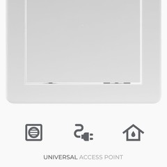 6×6 Inch White Access Panel Drywall ABS Plastic Square Wall Ceiling Door