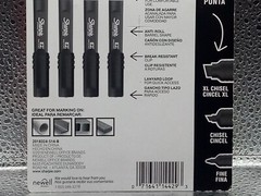 Sharpie Pro Fine Tip Permanent Marker 4 Pack Marks on Wood, Metal, PVC, Concrete