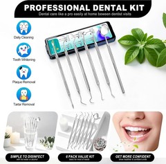 Dental Tools Dental Pick For Teeth Cleaning Stainless Steel Hygiene Kit Perfect