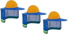 3 Pack Hard Hat Sunshield Upgrade Full Brim Neck Sunshade Cover – BLUE