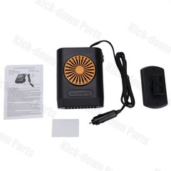 1x New 200W 12V Car Heater Cooling Fan For Windshield Defrosting – Orange/Black