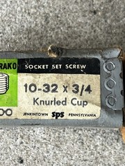NOS Unbrako 10-32 x 3/4” Knurled Cup Socket Set Screw NEW