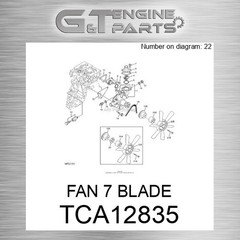 TCA12835 FAN 7 BLADE fits JOHN DEERE (Surplus Open Box)