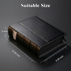 CD DVD Storage Binder, Holds 56 Discs and 28 Booklets with Tag Slots, PU Leather