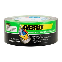 ABRO Masking Tape, GP 24mm x 55M, All Purpose Natural Masking Tape for Tempor…