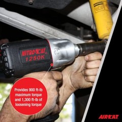 AIRCAT Pneumatic Tools 1250-K 1/2-inch NITROCAT Composite Twin Clutch Impact …
