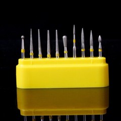 10pc Dental Diamond Burs FG-105 Composite Polishing Kit for High Speed Handpiece
