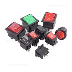 2 3 Position Rectangular Rocker Switch Latching On Off 2/3/4/6 Pin 250V 16A