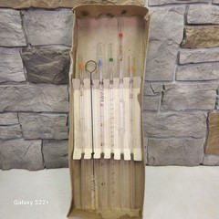 6 pc KIMAX Fisher NO. 3700 USA 2mL Reusable Volumetric Glass Pipette Pipet TD/TC