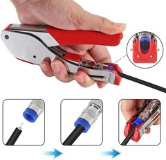 Coax Cable Crimper Tool Kit with 20pcs F Type RG59 RG6 Compression Connectors…
