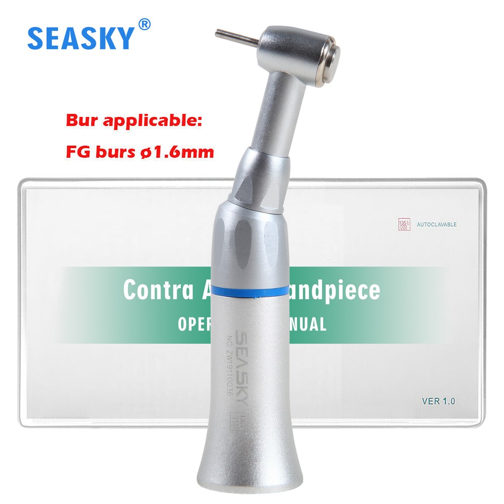 NSK Style Dental Slow/Low Speed Push Contra Angle Handpiece Fit FG 1.6mm Burs