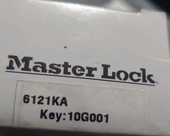 lot of 5 Master Lock 6121KA Padlocks, Keyed Alike 10G001