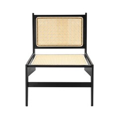 Home Bamboo Chair Bamboo Accent Chair Comfy Bamboo Chairs 53x64x58cm Black