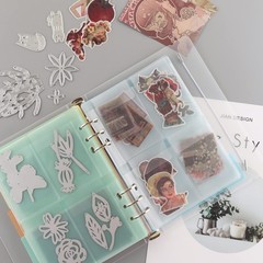 BAOFALI 40 Pages/2Set A5 6 Ring Clear Stamps Storage Embossing Folder Storage…