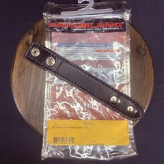 Belt Keeper w/ Hidden Handcuff Key HK-11 Hide-a-Keyper Black Leather Chrome Snap