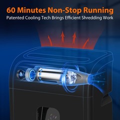 14-Sheet Micro Cut Paper Shredder for Home Office Heavy Duty, 60-Min Runtime,…