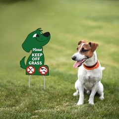 2 PC Keep off Grass Sign – 8X12 Double Sided Coroplast No Peeing Dog Signs for Y