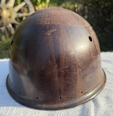 Rare 1930s MSA Skullgard Cap Style Mining Hard Hat Bakelite Leather Lamp Bracket