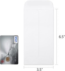 Pack of 100 Recycled 3.5×6.5 Money Envelopes – Secure Storage for Small Items