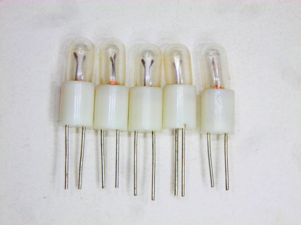 Miniature Wire Lead Lamp with base 12V 40mA 5 pcs