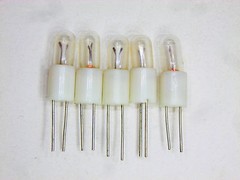 Miniature Wire Lead Lamp with base 12V 40mA 5 pcs
