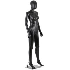 70″Female Mannequin Full Body Realistic Display Head Turns Dress Form Base Black