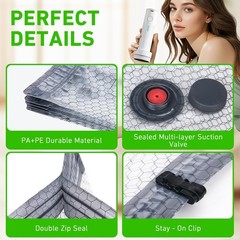 Vacuum Seal Bags for Clothing with Wireless Electric Pump – Travel & Home Use,