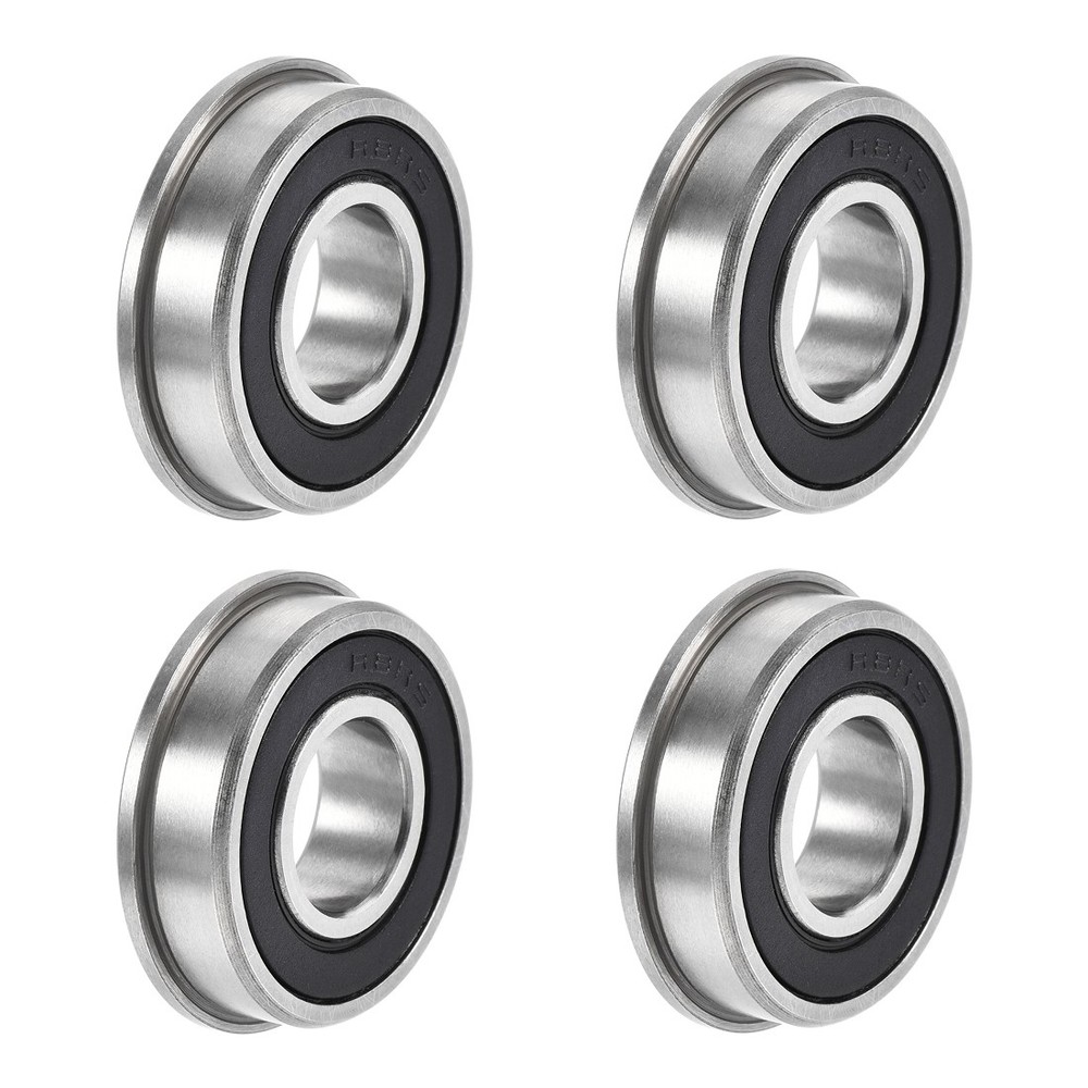 4pcs Double Sealed GCr15 FR8-2RS Flange Ball Bearing 1/2″x1-1/8″x5/16″