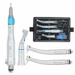 Dental High Speed & Low Speed Handpiece Set Push Button Type M4 4 Hole US STOCK